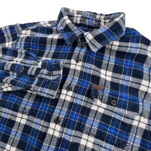 Orvis Plaid Flannel Shacket Shirt Mens Medium Jacket Pockets Hiking Outdoors